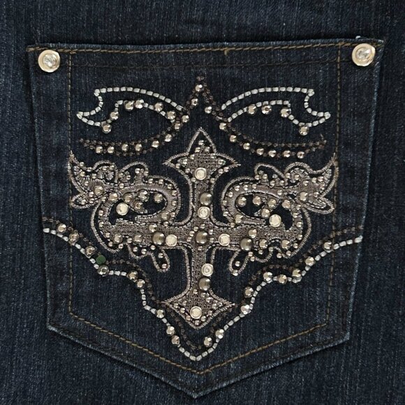 ONE 5 ONE Boot Cut Blue Jeans (Size 12) - Picture 5 of 7